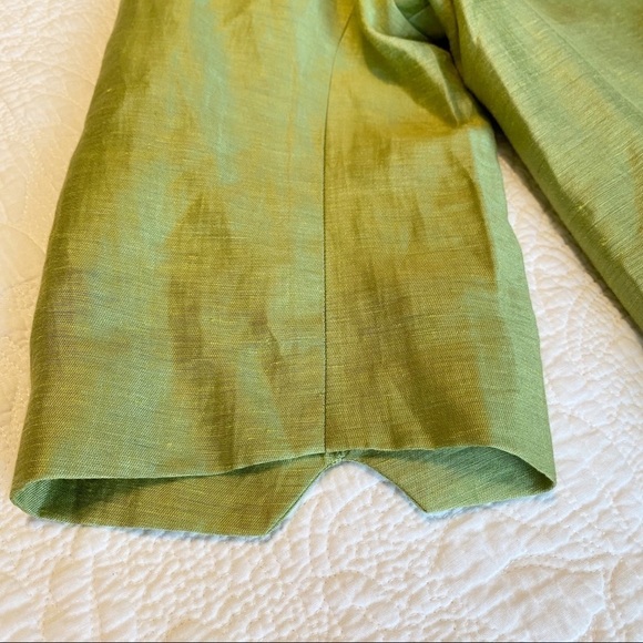 Alex & Co. Linen Blend Long Green Jacket - 16 - Picture 15 of 16